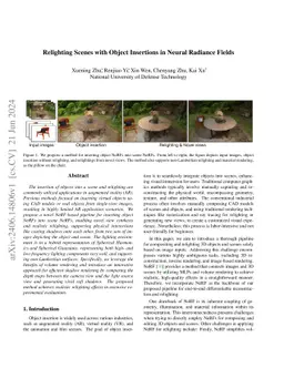 Relighting Scenes with Object Insertions in Neural Radiance Fields