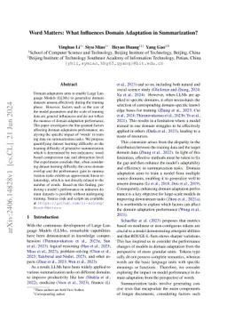 Word Matters: What Influences Domain Adaptation in Summarization?