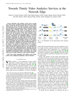 Towards Timely Video Analytics Services at the Network Edge
