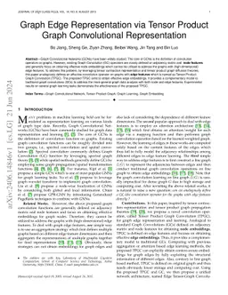 Graph Edge Representation via Tensor Product Graph Convolutional
  Representation