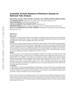 Accessible, At-Home Detection of Parkinson's Disease via Multi-task Video Analysis