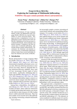 From LLMs to MLLMs: Exploring the Landscape of Multimodal Jailbreaking