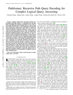 Pathformer: Recursive Path Query Encoding for Complex Logical Query
  Answering