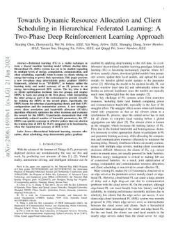 Towards Dynamic Resource Allocation and Client Scheduling in
  Hierarchical Federated Learning: A Two-Phase Deep Reinforcement Learning
  Approach