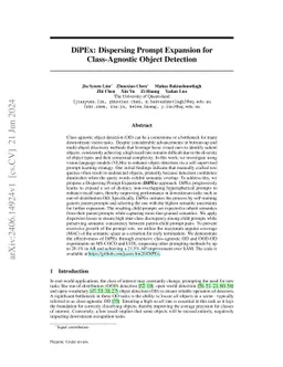 DiPEx: Dispersing Prompt Expansion for Class-Agnostic Object Detection