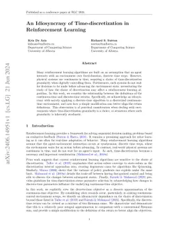 An Idiosyncrasy of Time-discretization in Reinforcement Learning