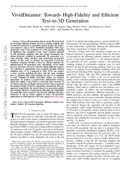 VividDreamer: Towards High-Fidelity and Efficient Text-to-3D Generation