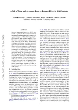 A Tale of Trust and Accuracy: Base vs. Instruct LLMs in RAG Systems