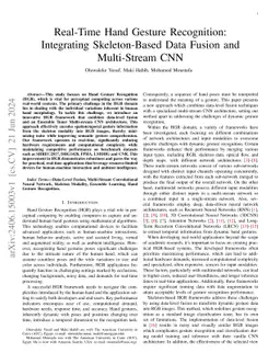 Real-Time Hand Gesture Recognition: Integrating Skeleton-Based Data
  Fusion and Multi-Stream CNN