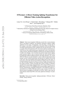 SVFormer: A Direct Training Spiking Transformer for Efficient Video
  Action Recognition