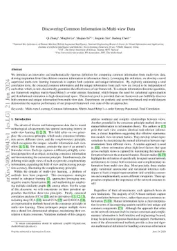 Discovering Common Information in Multi-view Data