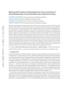Balancing The Perception of Cheating Detection, Privacy and Fairness: A
  Mixed-Methods Study of Visual Data Obfuscation in Remote Proctoring