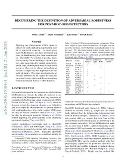 Deciphering the Definition of Adversarial Robustness for post-hoc OOD Detectors