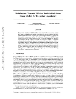 KalMamba: Towards Efficient Probabilistic State Space Models for RL
  under Uncertainty