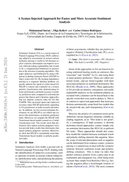 A Syntax-Injected Approach for Faster and More Accurate Sentiment Analysis