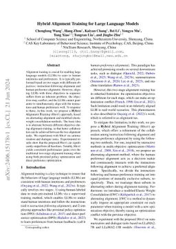 Hybrid Alignment Training for Large Language Models