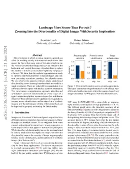 Landscape More Secure Than Portrait? Zooming Into the Directionality of
  Digital Images With Security Implications
