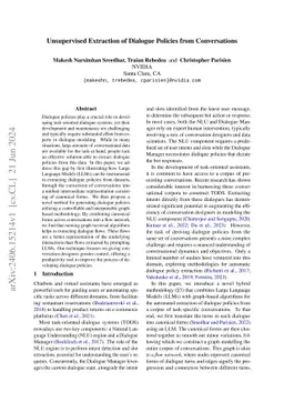 Unsupervised Extraction of Dialogue Policies from Conversations