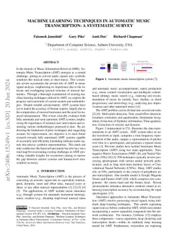 Machine Learning Techniques in Automatic Music Transcription: A
  Systematic Survey