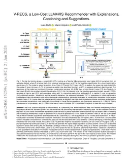 V-RECS, a Low-Cost LLM4VIS Recommender with Explanations, Captioning and
  Suggestions