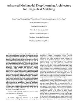 Advanced Multimodal Deep Learning Architecture for Image-Text Matching