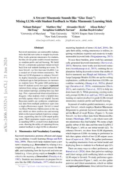 A SMART Mnemonic Sounds like "Glue Tonic": Mixing LLMs with Student
  Feedback to Make Mnemonic Learning Stick