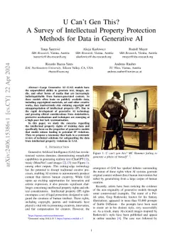 U Can't Gen This? A Survey of Intellectual Property Protection Methods
  for Data in Generative AI