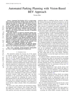 Automated Parking Planning with Vision-Based BEV Approach