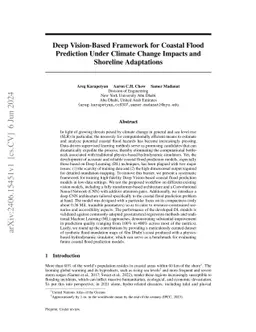 Deep Vision-Based Framework for Coastal Flood Prediction Under Climate
  Change Impacts and Shoreline Adaptations
