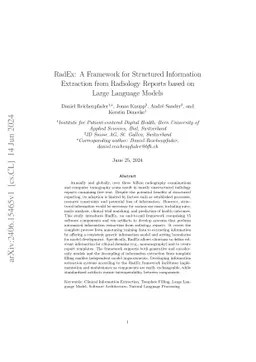 RadEx: A Framework for Structured Information Extraction from Radiology
  Reports based on Large Language Models