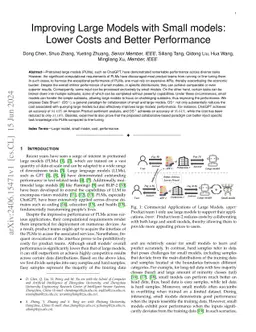 Improving Large Models with Small models: Lower Costs and Better
  Performance