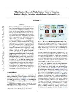 What Teaches Robots to Walk, Teaches Them to Trade too -- Regime
  Adaptive Execution using Informed Data and LLMs