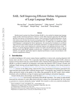 SAIL: Self-Improving Efficient Online Alignment of Large Language Models