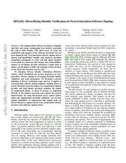 DiVerify: Hardening Identity-Based Software Signing with Diverse-Context Scopes