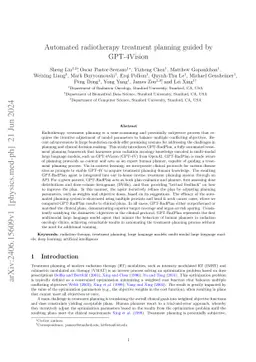 Automated radiotherapy treatment planning guided by GPT-4Vision