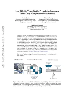 Low Fidelity Visuo-Tactile Pretraining Improves Vision-Only Manipulation Performance