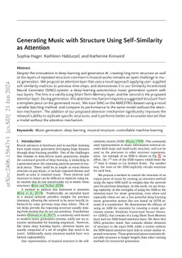 Generating Music with Structure Using Self-Similarity as Attention