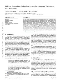 Efficient Human Pose Estimation: Leveraging Advanced Techniques with
  MediaPipe