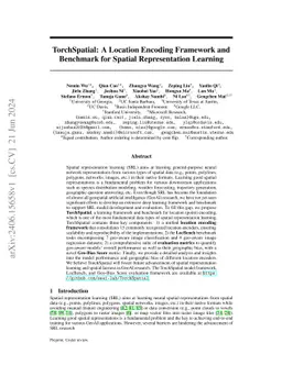 TorchSpatial: A Location Encoding Framework and Benchmark for Spatial Representation Learning