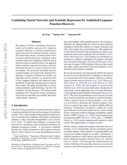 Combining Neural Networks and Symbolic Regression for Analytical
  Lyapunov Function Discovery