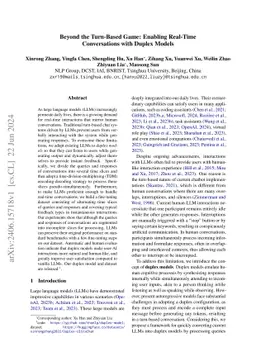 Beyond the Turn-Based Game: Enabling Real-Time Conversations with Duplex Models