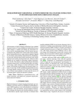 Semi-supervised variational autoencoder for cell feature extraction in
  multiplexed immunofluorescence images