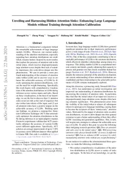Unveiling and Harnessing Hidden Attention Sinks: Enhancing Large
  Language Models without Training through Attention Calibration