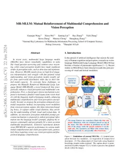 MR-MLLM: Mutual Reinforcement of Multimodal Comprehension and Vision
  Perception