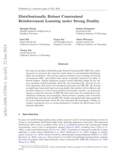 Distributionally Robust Constrained Reinforcement Learning under Strong
  Duality