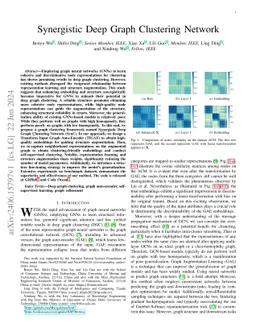 Synergistic Deep Graph Clustering Network