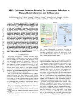 XBG: End-to-end Imitation Learning for Autonomous Behaviour in
  Human-Robot Interaction and Collaboration