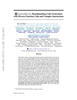 BigCodeBench: Benchmarking Code Generation with Diverse Function Calls and Complex Instructions
