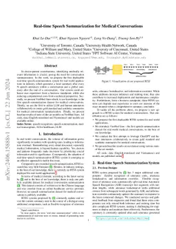 Real-time Speech Summarization for Medical Conversations