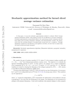 Stochastic approximation method for kernel sliced average variance
  estimation